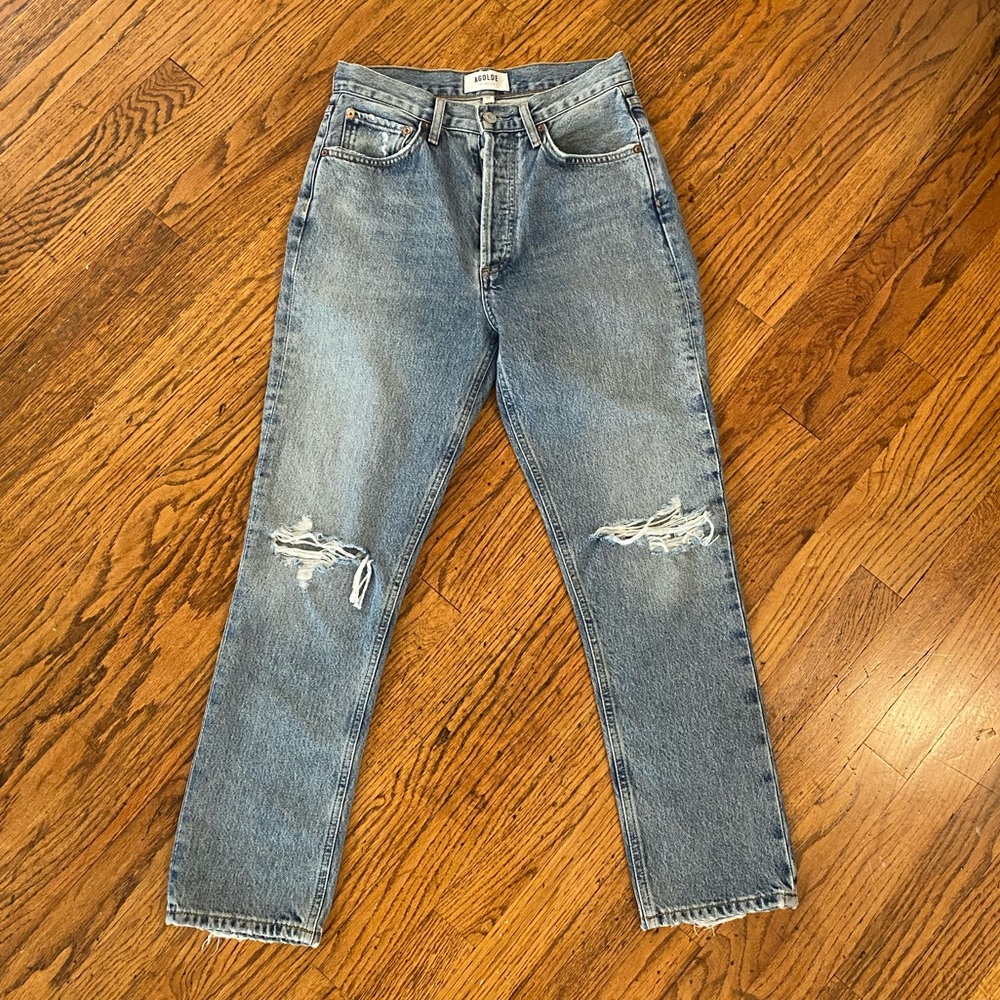 Agolde Riley High Rise Straight Crop Jean | Escalate